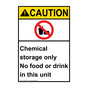 Portrait ANSI CAUTION Chemical storage Sign with Symbol ACEP-26941