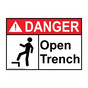 ANSI DANGER Open Trench Sign with Symbol ADE-5065