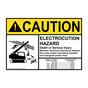 ANSI CAUTION ELECTROCUTION HAZARD Death or Serious Injury Sign with Symbol ACE-13105