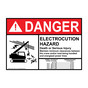 ANSI DANGER ELECTROCUTION HAZARD Death or Serious Injury Sign with Symbol ADE-13105