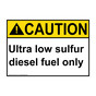 ANSI CAUTION Ultra Low Sulfur Diesel Fuel Only Sign ACE-15419
