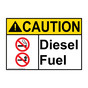 ANSI CAUTION Diesel Fuel Sign with Symbol ACE-2106