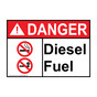 ANSI DANGER Diesel Fuel Sign with Symbol ADE-2106