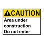 ANSI CAUTION Area under construction Do not enter Sign ACE-28434