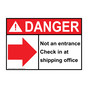 ANSI DANGER Not an entrance Check Sign with Symbol ADE-28548