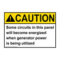 ANSI CAUTION Some circuits in this panel will become Sign ACE-25533