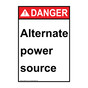 Portrait ANSI DANGER Alternate power source Sign ADEP-27012