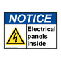 ANSI NOTICE Electrical panels inside Sign with Symbol ANE-27045