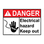 ANSI DANGER Electrical Hazard Keep Out Sign with Symbol ADE-2715