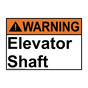 ANSI WARNING Elevator shaft Sign AWE-28675