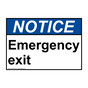 ANSI NOTICE Emergency exit Sign ANE-29275