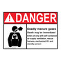 ANSI DANGER Deadly manure gases Death may be immediate! Sign with Symbol ADE-25372