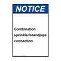 Portrait ANSI NOTICE Combination sprinkler/standpipe Sign ANEP-31016