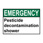 ANSI EMERGENCY Pesticide decontamination shower Sign AEE-30865