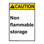 Portrait ANSI CAUTION Non flammable storage Sign ACEP-30396