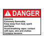 ANSI DANGER Gasoline Extremely flammable Keep away from Sign ADE-30424