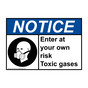 ANSI NOTICE Enter at your own risk Toxic gases Sign with Symbol ANE-31255