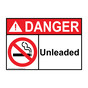 ANSI DANGER Unleaded Sign with Symbol ADE-3356