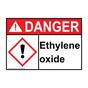 ANSI DANGER Ethylene oxide Sign with GHS Symbol ADE-38330