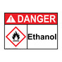 ANSI DANGER Ethanol Sign with GHS Symbol ADE-38517