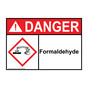 ANSI DANGER Formaldehyde Sign with GHS Symbol ADE-38564