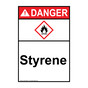 Portrait ANSI DANGER Styrene Sign with GHS Symbol ADEP-38834