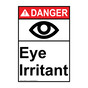 Portrait ANSI DANGER Eye Irritant Sign with Symbol ADEP-9511