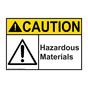 ANSI CAUTION Hazardous Materials Sign with Symbol ACE-3550