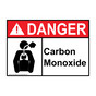 ANSI DANGER Carbon Monoxide Sign with Symbol ADE-31633