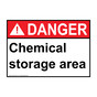 ANSI DANGER Chemical storage area Sign ADE-31644