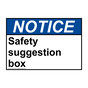 ANSI NOTICE Safety suggestion box Sign ANE-33716