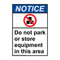 Portrait ANSI NOTICE Do not park Sign with Symbol ANEP-28557