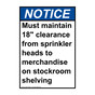 Portrait ANSI NOTICE Must maintain 18" clearance from Sign ANEP-32599