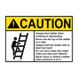 ANSI CAUTION Always face ladder when climbing or descending Sign with Symbol ACE-7904