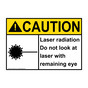 ANSI CAUTION Laser radiation Do not look Sign with Symbol ACE-33018