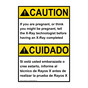 English + Spanish ANSI CAUTION If you are pregnant, or think you might be pregnant Sign ACB-8186