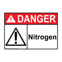 ANSI DANGER Nitrogen Sign with Symbol ADE-4585