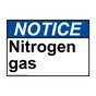 ANSI NOTICE Nitrogen gas Sign ANE-33025