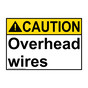ANSI CAUTION Overhead wires Sign ACE-30063