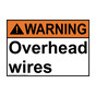 ANSI WARNING Overhead wires Sign AWE-30063