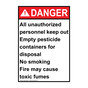 Portrait ANSI DANGER All unauthorized personnel keep out Sign ADEP-7895