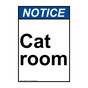 Portrait ANSI NOTICE Cat room Sign ANEP-34094