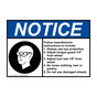 ANSI NOTICE Follow manufacturer instructions Sign with Symbol ANE-35854