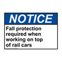 ANSI NOTICE Fall protection required when working on Sign ANE-36058