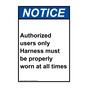 Portrait ANSI NOTICE Authorized users only Harness Sign ANEP-36036