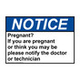 ANSI NOTICE Pregnant? If you are pregnant or think you Sign ANE-35585