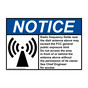 ANSI NOTICE Radio frequency fields near Sign with Symbol ANE-36598