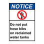 Portrait ANSI NOTICE Do not put hose bibs Sign with Symbol ANEP-36818