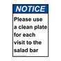 Portrait ANSI NOTICE Please use a clean plate for each visit Sign ANEP-50089