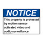 ANSI NOTICE This property is protected by motion sensor Sign ANE-38948